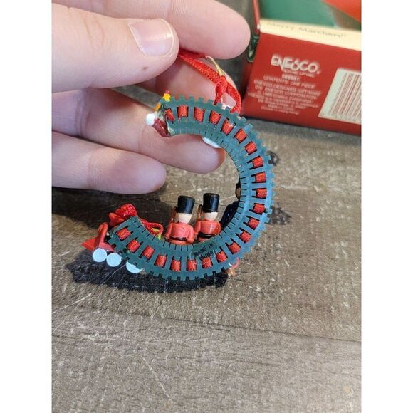 Enesco small Wanderers Merry Marchers ornament Xmas Decor trained soldier Santa - Picture 3 of 3